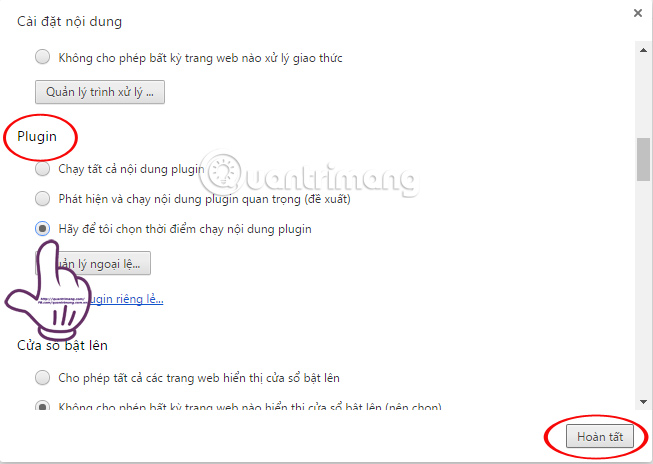 Cách chặn Flash trên Chrome