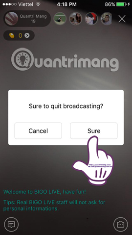 live stream bằng ứng dụng BIGO LIVE