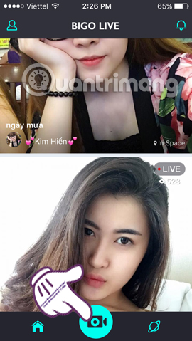 live stream bằng ứng dụng BIGO LIVE