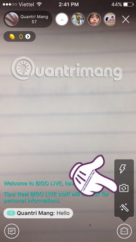 live stream bằng ứng dụng BIGO LIVE