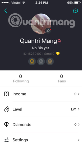 live stream bằng ứng dụng BIGO LIVE