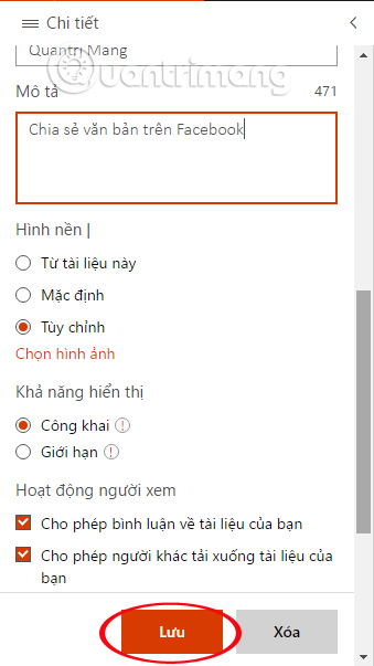 Tạo và chia sẻ tài liệu trên Facebook với Docs