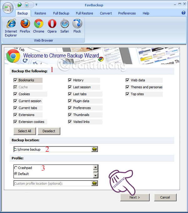 FavBackup