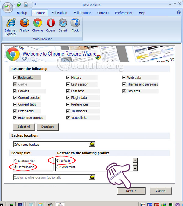 FavBackup