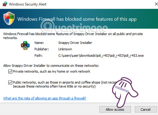 Windows Firewall Snappy Driver Installer
