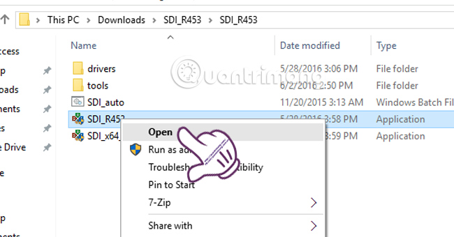 Chạy file Snappy Driver Installer Snappy Driver Installer