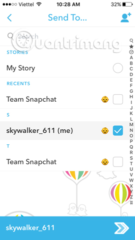 các hiệu ứng hình ảnh trong Snapchat