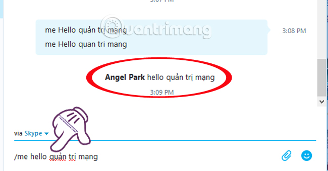Câu lệnh trong Skype