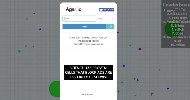 Cách chơi Agario