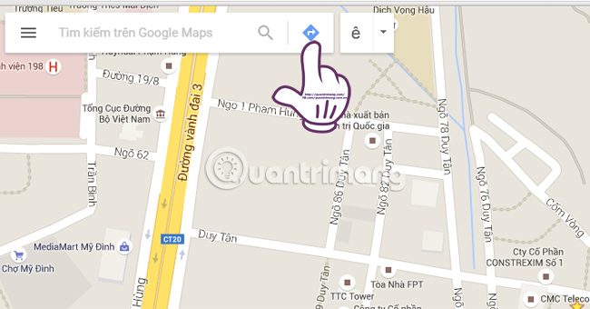 Cách gửi đường đi Google Maps từ PC sang điện thoại