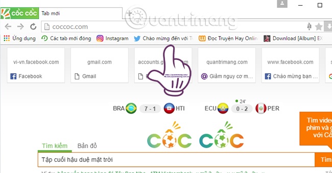 Cách chuyển bookmarks từ Chrome sang Cốc Cốc