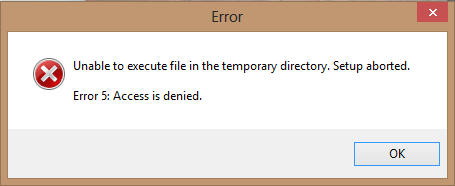 Thông báo lỗi Error 5: Access Denied