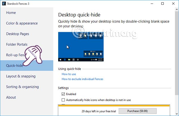Quản lý màn hình Desktop gọn hơn với Fences