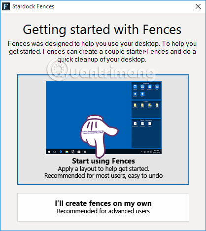 Quản lý màn hình Desktop gọn hơn với Fences