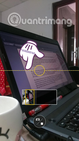 Chỉnh hướng quay máy  Cách chụp ảnh Panorama trên Android, iOS