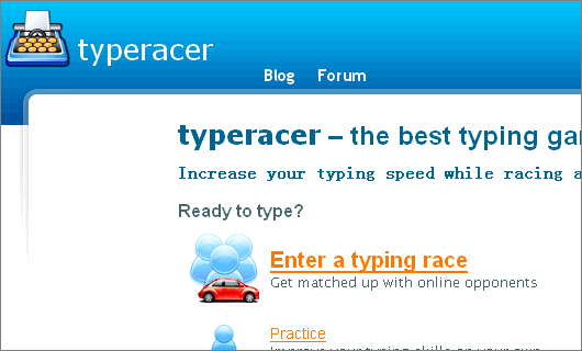 Typing racer