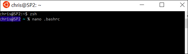 chỉnh sửa file .bashrc