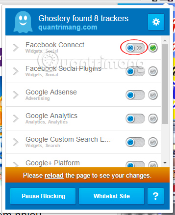Cách sử dụng Ghostery chặn theo dõi trên trình duyệt Web