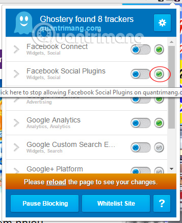 Cách sử dụng Ghostery chặn theo dõi trên trình duyệt Web