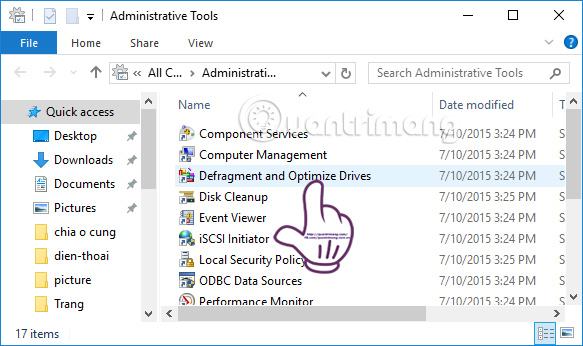 Defragment and Optimize Drives