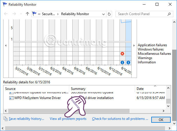 Windows Reliability Monitor