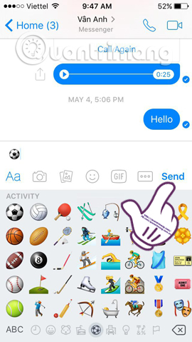 tâng bóng Euro với Facebook Messenger