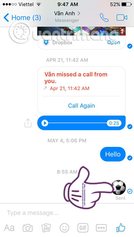 tâng bóng Euro với Facebook Messenger