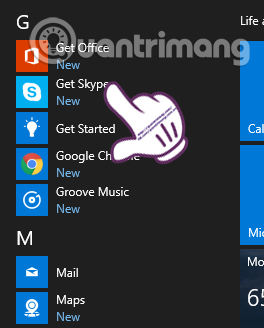 Tìm ứng dụng 7 thủ thuật điều khiển nhanh Windows 10