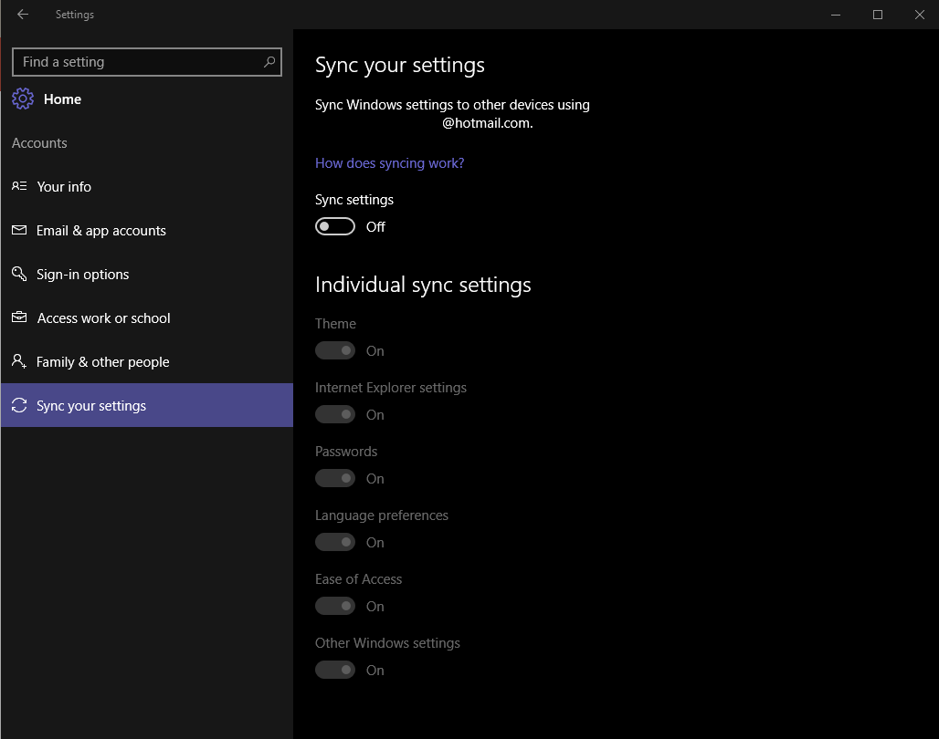 Vô hiệu hóa tính năng đồng bộ  Vô hiệu hóa tính năng đồng bộ