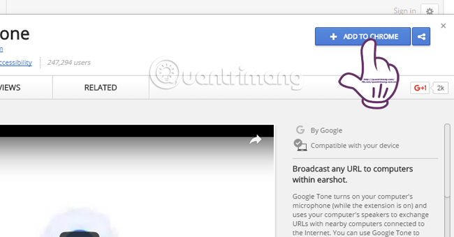 Add to Chrome Google Tone