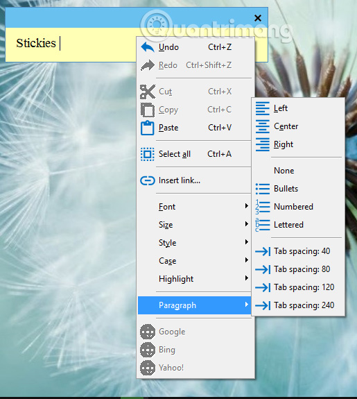 ứng dụng ghi chú Stickies 