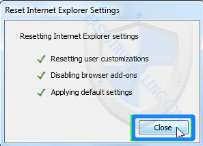 Khởi động lại trình duyệt Internet Explorer