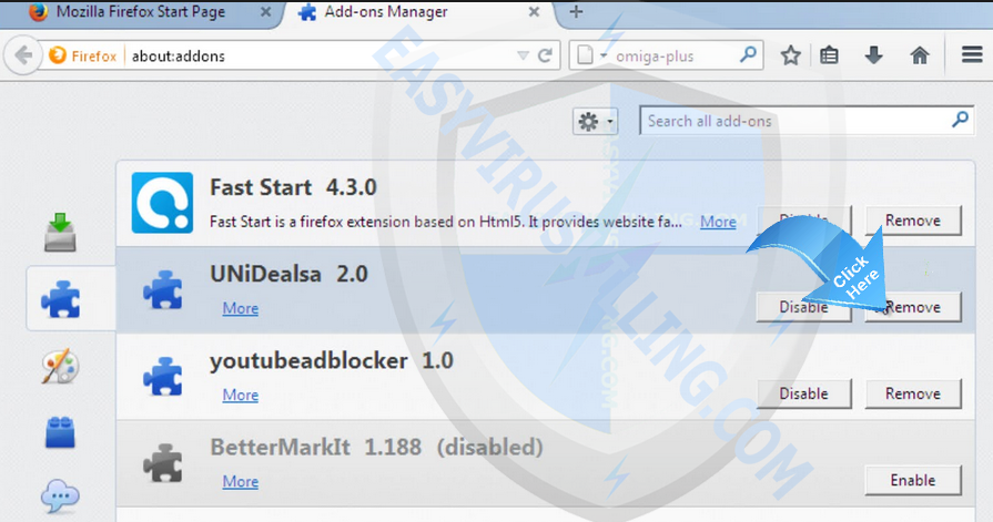  chọn nút Disable hoặc Remove 