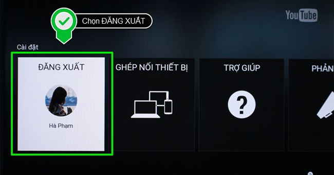 đăng nhập tài khoản YouTube trên Smart tivi