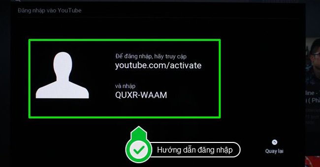 đăng nhập tài khoản YouTube trên Smart tivi