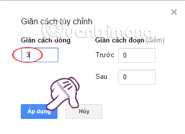 Cách giãn khoảng cách dòng trong Google Docs