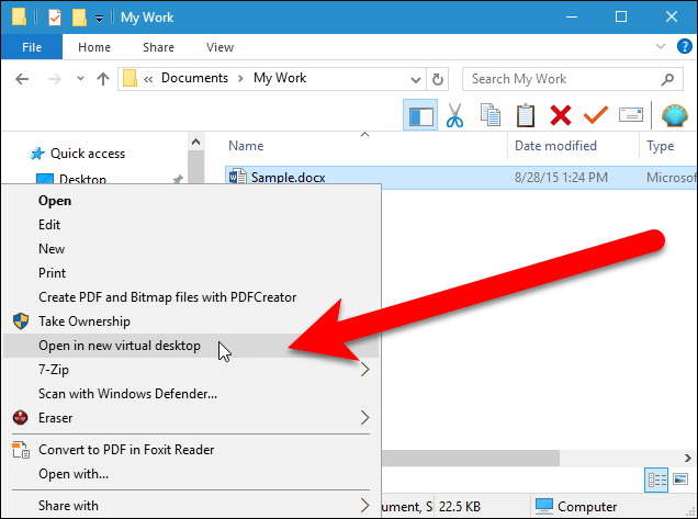 chọn Open in new virtual desktop chọn Open in new virtual desktop