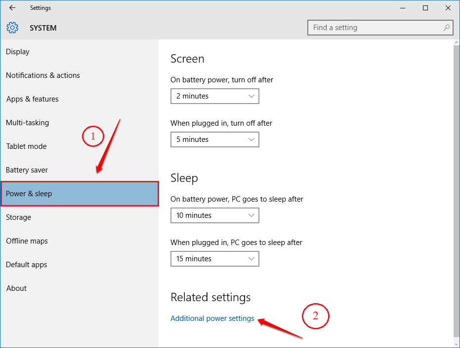 click mua link Additional power settings