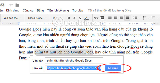 Cách chèn link liên kết trong văn bản Google Docs - Ảnh minh hoạ 6