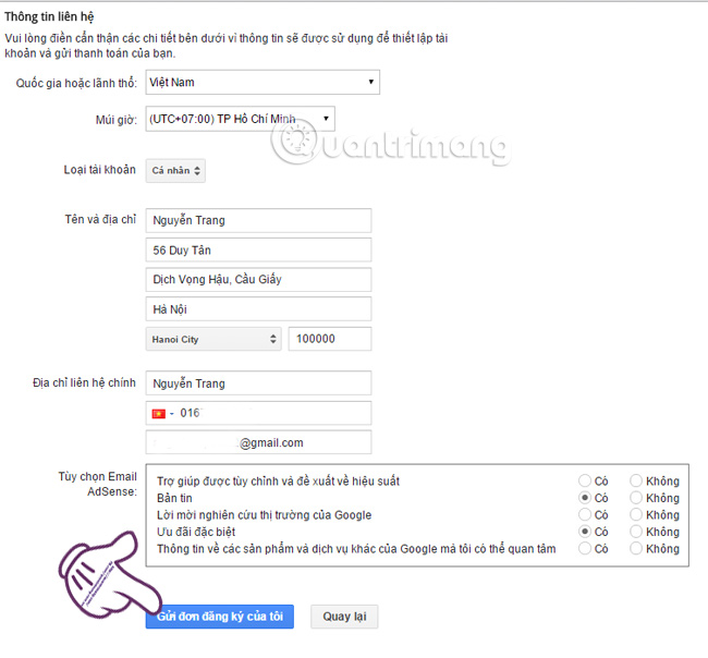 liên kết Google Adsense kiếm tiền từ YouTube