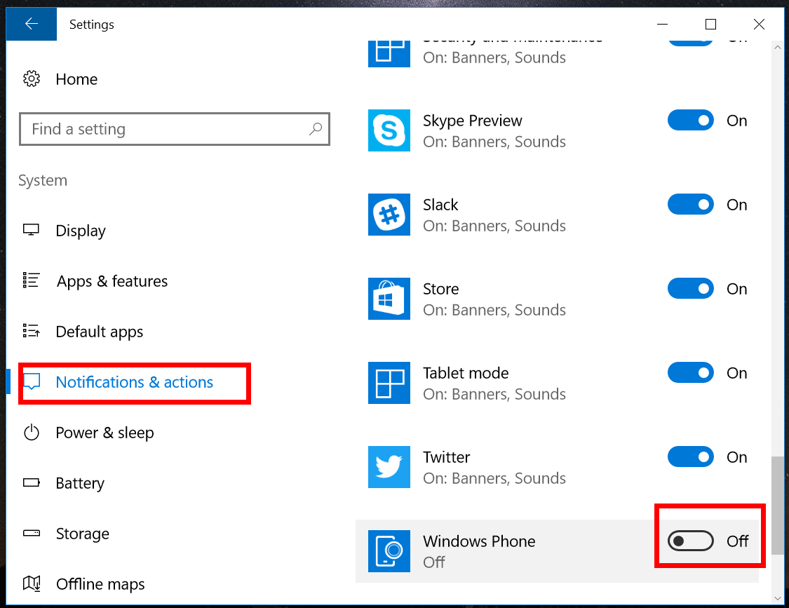 Đây là cách vô hiệu hóa thông báo từ điện thoại Windows Phone trên máy tính Windows 10