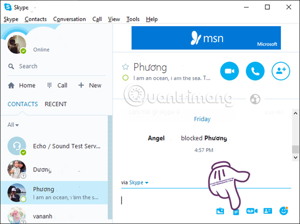 Chọn loại file cần gửi  gửi file Offline trên trên Skype