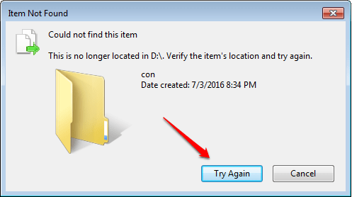 Sử dụng CMD để tạo một thư mục “không thể xóa” trên Windows