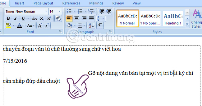 Những thủ thuật Word 