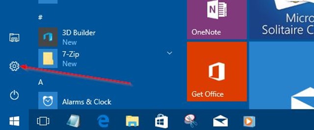Mở ứng dụng Settings Mở ứng dụng Settings