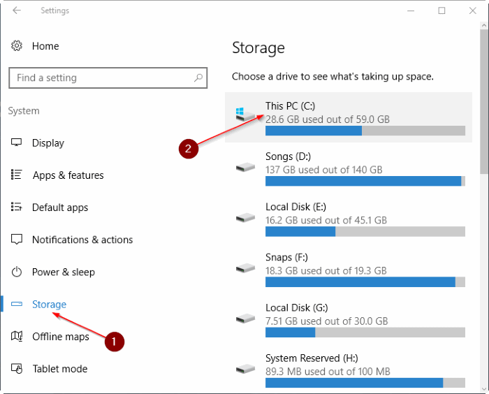trang Storage usage trang Storage usage