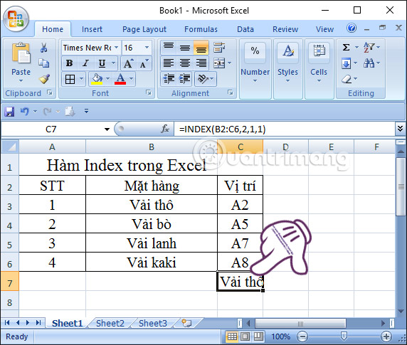 Nhấn vào ảnh để phóng to Hàm Index