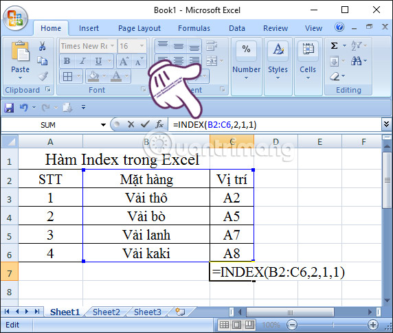 Hàm index