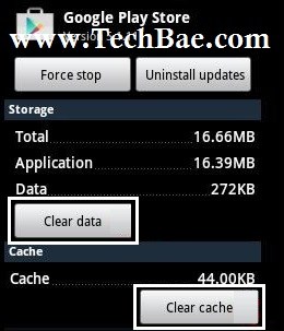 nhấn chọn Clear cache và Clear Data 
