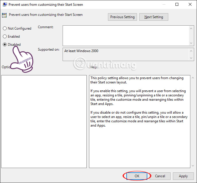 Cách sửa lỗi mất Pin to Start trên Windows 10